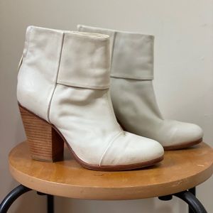 Rag & Bone White Leather Newbury Boot